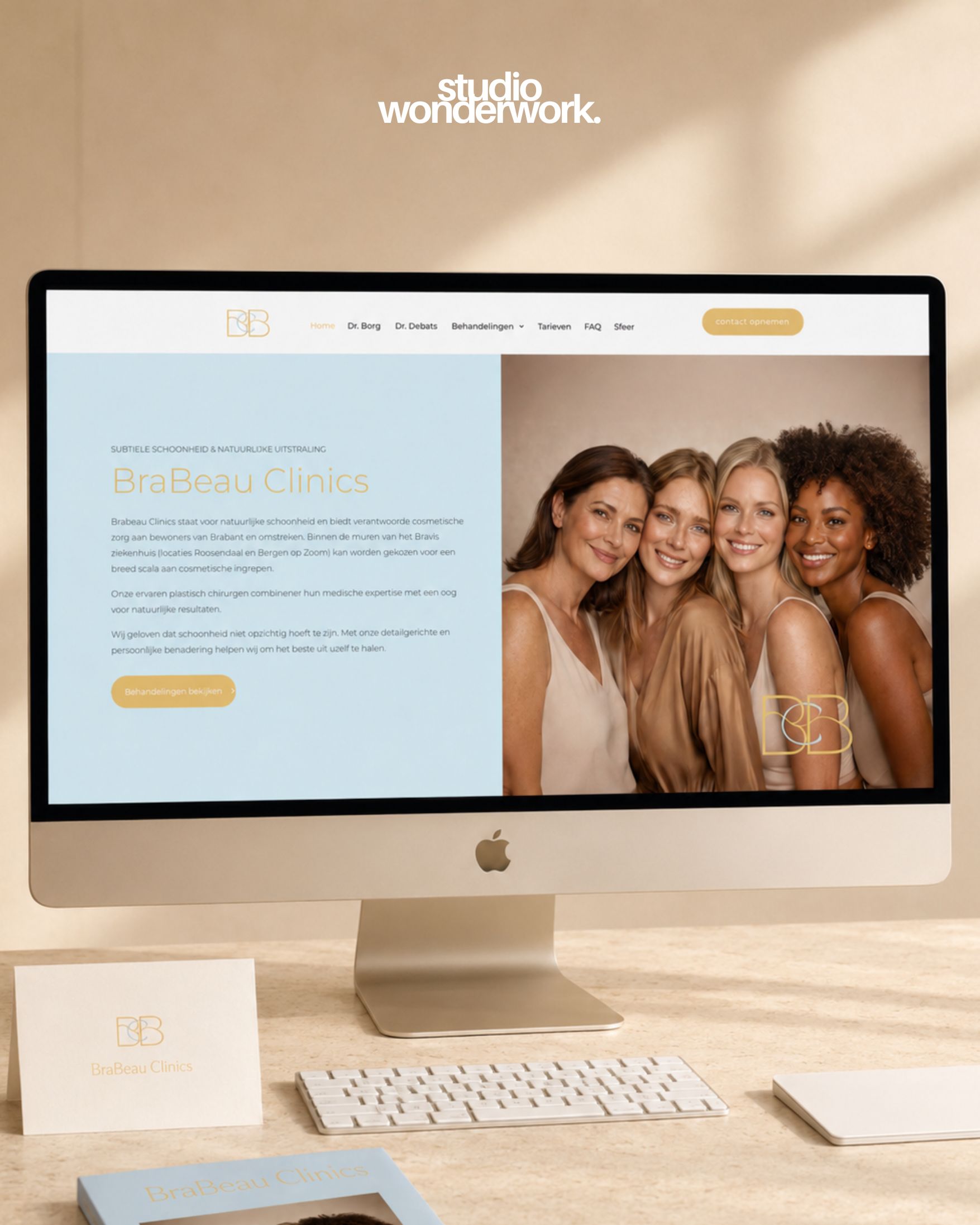 BraBeau Clinics portfolio case, webdesign